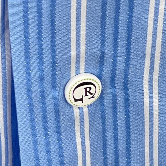 Robert Graham Dress Shirt Men 43/17 Blue Striped Long Sleeve Button Up - Picture 5 of 13